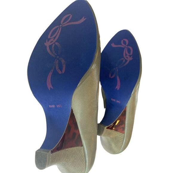 8.5 US 39.5 Eur Poetic License Force of Beauty Heel Shoes Women's Olive Green - Picture 7 of 8